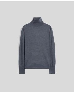 Aspesi - Maglione dolcevita in lana merino grigio