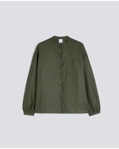 Aspesi - Camicia in flanella di misto lana militare