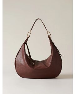 Borbonese 923529AV9J63 Oyster hobo large brulé