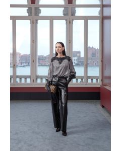 Clips - Blusa con pizzo nero