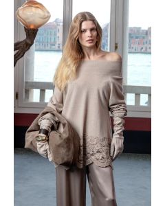 Clips - Maglia con pizzo grezzo