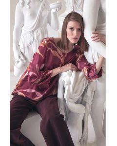 Clips - Tunica con bordi bordeaux