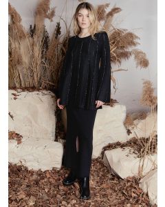 Clips Tricot - Maglia svasata nero