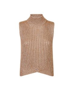 Eleventy Milano - Crop top in seta mohair sabbia