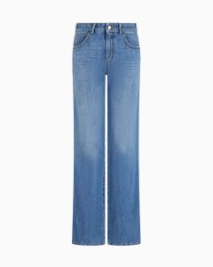 Emporio Armani - Jeans J9D vita media e fondo svasato in denim blu