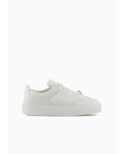 Emporio Armani X3X207XR234100001 Sneakers in pelle stampa cervo con dettaglio monogram bianco