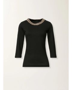 Fabiana Filippi - T-shirt in jersey nero