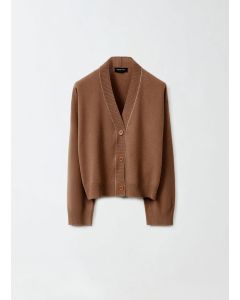 Fabiana Filippi - Cardigan boxy in cashmere, cammello