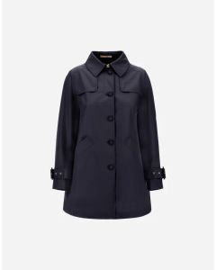 Herno - Impermeabile in delon e monogram blu navy