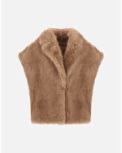 Herno - Smanicato tocco pelliccia a pelo lungo chantilly