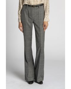 Les Copains 0L30313102 Pantalone flair overcheck grigio