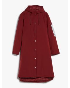 Max Mara - Parka in tela effetto gommato QUIETO bordeaux