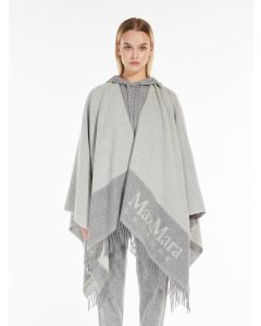 Max Mara 3736023606001 DEODARA Poncho in misto lana bianco seta grigio