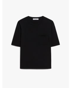 Max Mara - T-shirt in filato di viscosa crêpe TAHITI nero