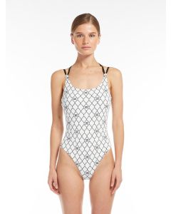 Max Mara - Costume intero in jersey CORA bianco nero