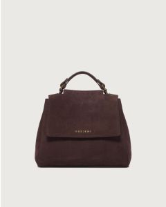 Orciani - Borsa Sveva Nabucco Small a mano in pelle nabuk con tracolla burgundy