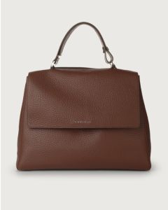 Orciani - Borsa Sveva Soft Large a spalla in pelle con tracolla cocoa