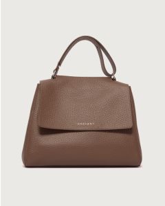 Orciani - Borsa Sveva Soft Midi a spalla in pelle con tracolla visone