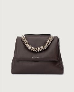Orciani 20W-BT2006_NPB_CIO Borsa Sveva Nappa Bold Media a spalla in nappa imbottita cioccolato