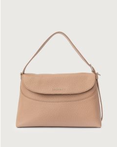 Orciani 24W-B02176--_SOF-CMO Borsa a spalla Nana Soft in pelle martellata con tracolla cameo