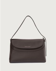 Orciani 24W-B02176--_SOF-TMO Borsa a spalla Nana Soft in pelle martellata con tracolla testa di moro