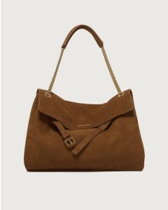 Orciani - Borsa Venus Nabucco Midi a spalla in pelle nabuk sella