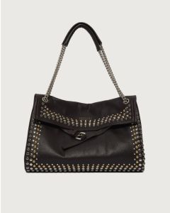 Orciani - Borsa Venus Pegaso Stud Midi a spalla in pelle t. moro