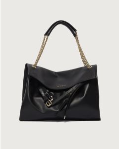 Orciani - Borsa Venus Boston Midi a spalla in pelle nero