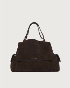 Orciani - Borsa Sveva Peach Cargo Midi a spalla in suede t. moro
