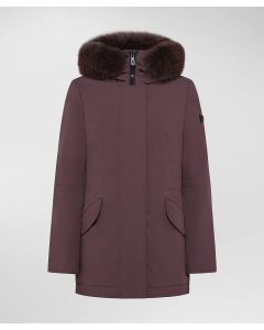 Peuterey - Giacca slim con pelliccia in tono colore DONNET KL FUR plum