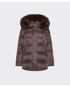 Peuterey - Puffer jacket con bordo in pelliccia TAKAN MQN 04 FUR chicory coffee