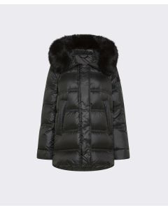 Peuterey - Puffer jacket con bordo in pelliccia TAKAN MQN 04 FUR nero