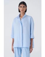 Amina Rubinacci - Camicia oversize in 100% lino bianco EMMA napoli