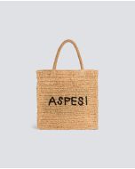 Aspesi S6_B_B083_L128_GH_10081 Borsa shopping in raffia beige