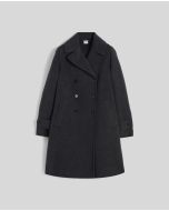 Aspesi - Cappotto in double di lana antracite