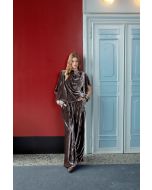 Clips - Pantalone velluto tortora