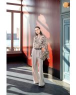 Clips - Camicia con arricci sabbia