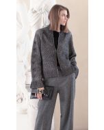 Clips - Cardigan con ricamo nero