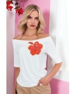Clips More - T-shirt "patch" panna