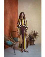Clips Tricot - Abito con pieghe burgundy