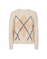 Eleventy Milano - Maglia girocollo in alpaca, lana e cashmere sabbia