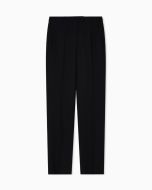 Emporio Armani - Pantaloni in tessuto tecnico trama wafer asv nero