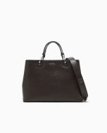Emporio Armani - Borsa shopping in pelle morbida marrone