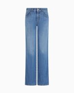 Emporio Armani - Jeans J9D vita media e fondo svasato in denim blu