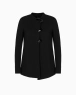 Emporio Armani - Giacca in jersey operato goffrato nero