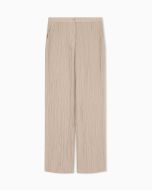 Emporio Armani - Pantaloni in creponne plissé sparkling beige