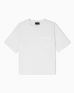 Emporio Armani - T-shirt in jersey mercerizzato Travel Essentials bianco