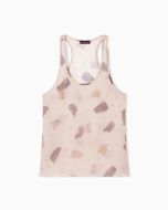 Emporio Armani - Top in creponne di pura seta stampa geometrica multicolore