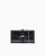 Emporio Armani - Mini bag a spalla in pelle verniciata nero