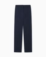 Emporio Armani - Pantaloni con piega laterale in twill lavato blu